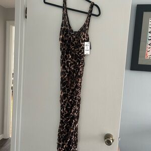 Leopard Print Maxi Dress Bar 3 xs